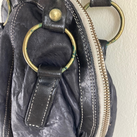 Collection Privee Black Leather Bag Italy NWOT deconstructed Antwerp 7 - Picture 5 of 13